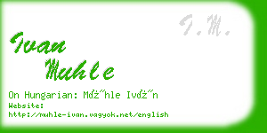 ivan muhle business card